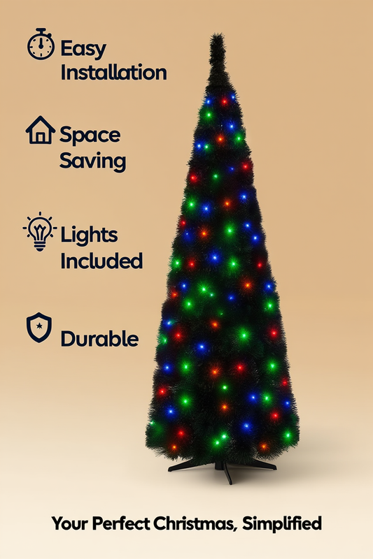 Árbol Navideño con 200 luces GRATIS ✨ Montaje en 2 minutos — Sin estrés