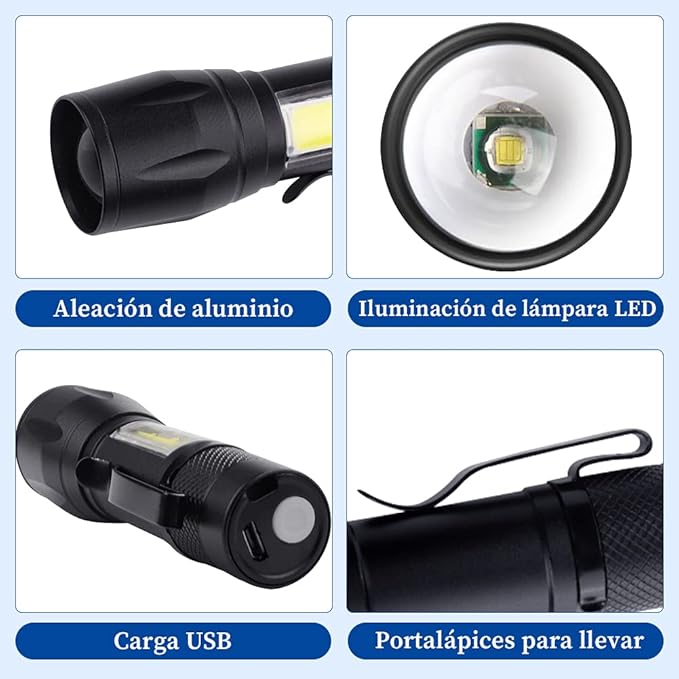 Mini Linterna LED Recargable: Potencia y Portabilidad en tu Bolsillo