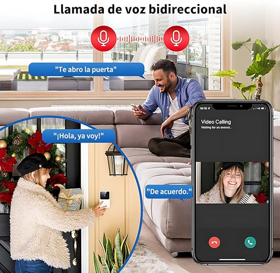 🏠 Timbre Inteligente con Cámara WiFi Seguridad y conectividad en la palma de tu mano 🔐📱