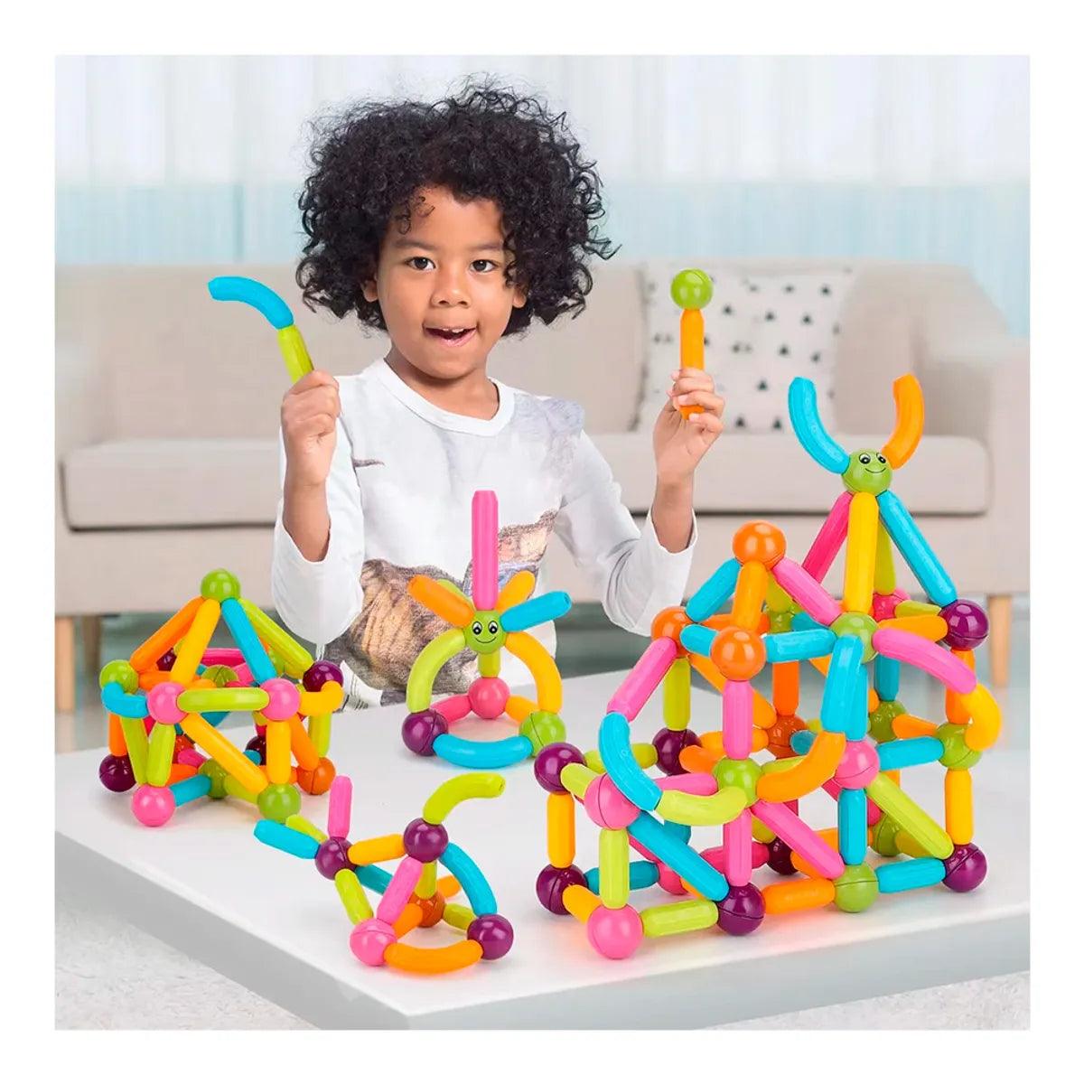 🚀🧠 Juego Magnético Educativo 64 Piezas – Inteligencia, Creatividad y Diversión + 🚚 Envío GRATIS